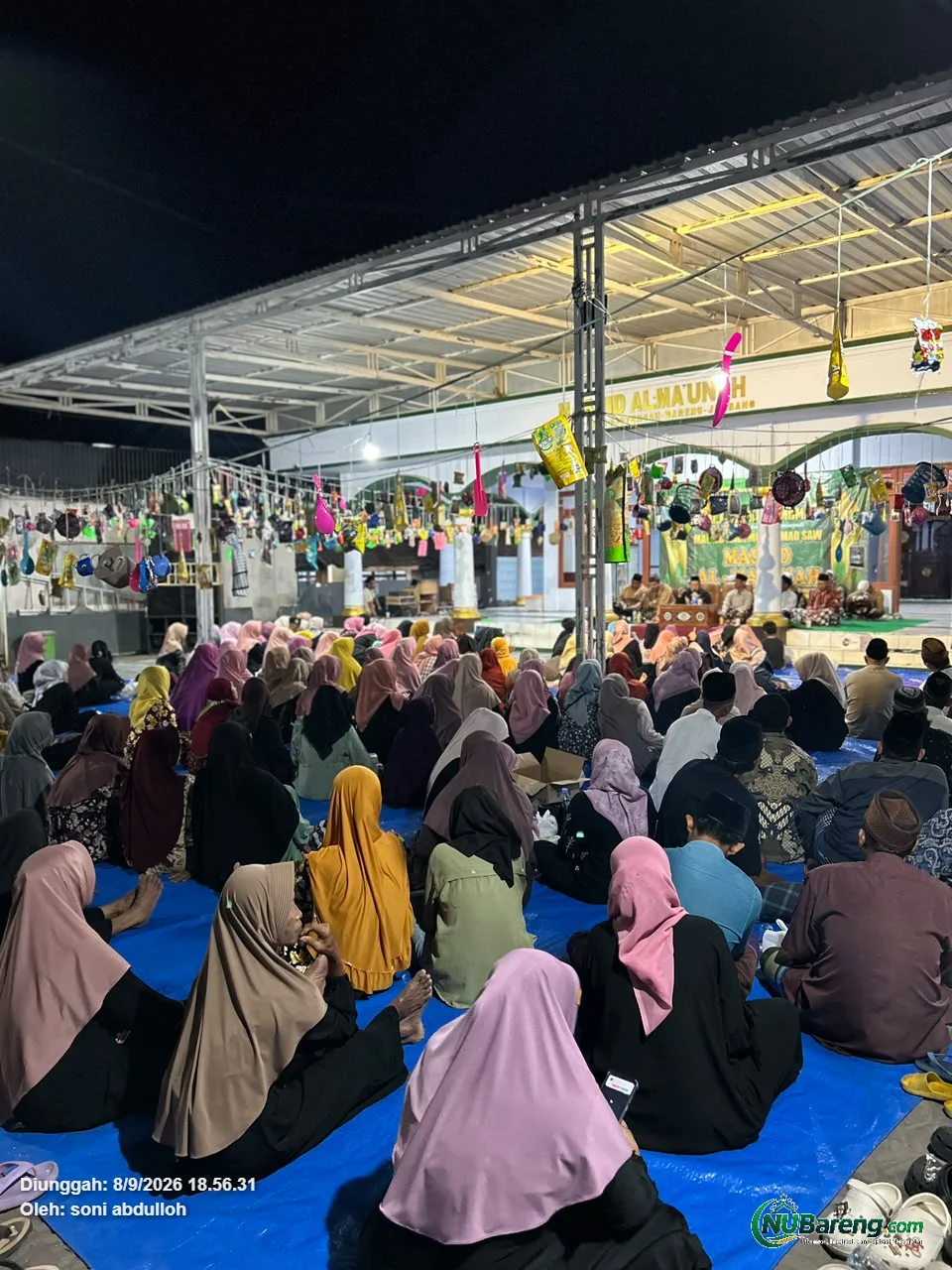 Peringati maulid nabi dan HUT RI warga Dusun Kayen Desa Mojotengah kumandangkan sholawat bersama Majlis Syifaul Qalbi.
